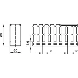 ДКС Короб перфорированный, серый RL12 60x60 00108RL DKC ДКС Короб перфорированный, серый RL12 60x60 00108RL DKC
