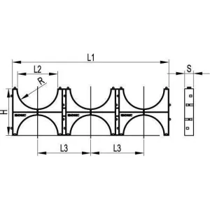 ДКС Держатель расстояния (кластер) для двустенных труб, д.90мм, тройной 025903 DKC ДКС Держатель расстояния (кластер) для двустенных труб, д.90мм, тройной 025903 DKC
