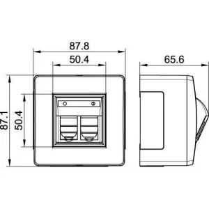 ДКС Коробка в сборе с 2 розетками RJ45, кат.5е (телефон / компьютер), коричневая 10656B DKC ДКС Коробка в сборе с 2 розетками RJ45, кат.5е (телефон / компьютер), коричневая 10656B DKC