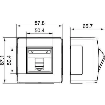 ДКС Коробка в сборе с 1 розеткой RJ45, кат.5е (телефон / компьютер), белая 10665 DKC ДКС Коробка в сборе с 1 розеткой RJ45, кат.5е (телефон / компьютер), белая 10665 DKC