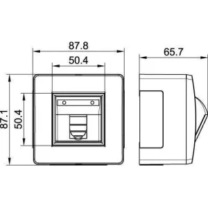ДКС Коробка в сборе с 1 розеткой RJ45, кат.5е (телефон / компьютер), коричневая (розница) 10665B DKC ДКС Коробка в сборе с 1 розеткой RJ45, кат.5е (телефон / компьютер), коричневая (розница) 10665B DKC