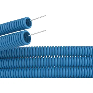 ДКС Труба ПП гибкая гофр. д.25мм, лёгкая с протяжкой, 50м, цвет синий 11925 DKC ДКС Труба ПП гибкая гофр. д.25мм, лёгкая с протяжкой, 50м, цвет синий 11925 DKC