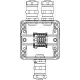 ДКС Взрывозащищенная клеммная коробка из алюминия TBE-A-12-(4xCBC.4-1xTEO.4)-2xANP22CMB(A)-1xANP22CMB(C)1Ex e IIC Т5 Gb / Ex tb IIIC T95°C Db IP66 1201.121.20.017 DKC
