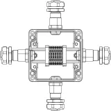 ДКС Взрывозащищенная клеммная коробка из алюминия TBE-A-12-(6xCBC.2)-1xKAEPM2MHK-20(A)-1xKAEPM2MHK-20(B)-1xKAEPM2MHK-20(C)-1xKAEPM2MHK-20(D)1Ex e IIC Т5 Gb / Ex tb IIIC T95°C Db IP66 1201.121.22.11A DKC