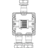 ДКС Взрывозащищенная клеммная коробка из алюминия TBE-A-12-(4xCBC.4-1xTEO.4)-2xKAEPM3MHK-26(A)-1xKAEPM3MHK-26(C)1Ex e IIC Т5 Gb / Ex tb IIIC T95°C Db IP66 1201.121.22.11E DKC