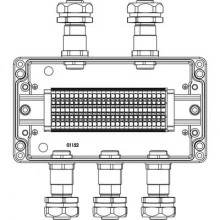 ДКС Взрывозащищенная клеммная коробка из алюминия TBE-A-14-(25xHMM.2)-2xKAEPM2MHK-20(A)-3xKAEPM2MHK-20(C)1Ex e IIC Т5 Gb / Ex tb IIIC T95°C Db IP66 1201.141.22.11D DKC