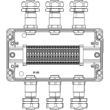 ДКС Взрывозащищенная клеммная коробка из алюминия TBE-A-14-(20xCBC.4)-3xKH2MHK(A)-3xKH2MHK(C)1Ex e IIC Т5 Gb / Ex tb IIIC T95°C Db IP66 1201.141.22.11G DKC