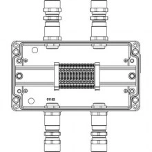 ДКС Взрывозащищенная клеммная коробка из алюминия TBE-A-14-(12xCBC.2)-2xKA2MHK(A)-2xKA2MHK(C)1Ex e IIC Т5 Gb / Ex tb IIIC T95°C Db IP66 1201.141.22.1240 DKC
