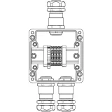 ДКС Взрывозащищенная клеммная коробка из полиэстера TBE-P-03-(4xCBC.4-1xTEO.4)-1xKAEPM3MHK-20(A)-2xKAEPM3MHK-20(C)1Ex e IIC Т5 Gb / Ex tb IIIC T95°C Db IP66/КЗ 1231.031.22.1227 DKC
