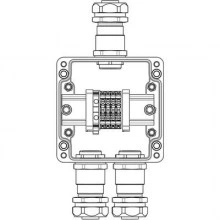 ДКС Взрывозащищенная клеммная коробка из полиэстера TBE-P-03-(4xCBC.4-1xTEO.4)-1xKAEPM3MHK-20(A)-2xKAEPM3MHK-20(C)1Ex e IIC Т5 Gb / Ex tb IIIC T95°C Db IP66/КЗ 1231.031.22.1227 DKC