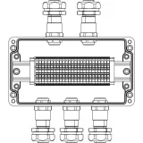 ДКС Взрывозащищенная клеммная коробка из полиэстера TBE-P-04-(25xHMM.2)-2xKAEPM2MHK-20(A)-3xKAEPM2MHK-20(C)1Ex e IIC Т5 Gb / Ex tb IIIC T95°C Db IP66/КЗ 1231.041.22.11D DKC