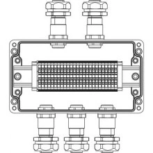 ДКС Взрывозащищенная клеммная коробка из полиэстера TBE-P-04-(25xHMM.2)-2xKAEPM2MHK-20(A)-3xKAEPM2MHK-20(C)1Ex e IIC Т5 Gb / Ex tb IIIC T95°C Db IP66/КЗ 1231.041.22.11D DKC