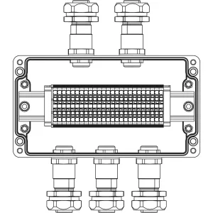 ДКС Взрывозащищенная клеммная коробка из полиэстера TBE-P-04-(25xHMM.2)-2xKAEPM2MHK-20(A)-3xKAEPM2MHK-20(C)1Ex e IIC Т5 Gb / Ex tb IIIC T95°C Db IP66/КЗ 1231.041.22.11D DKC ДКС Взрывозащищенная клеммная коробка из полиэстера TBE-P-04-(25xHMM.2)-2xKAEPM2MHK-20(A)-3xKAEPM2MHK-20(C)1Ex e IIC Т5 Gb / Ex tb IIIC T95°C Db IP66/КЗ 1231.041.22.11D DKC