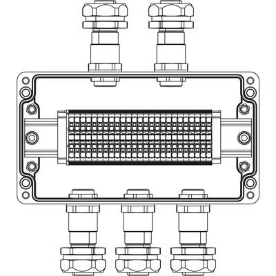 ДКС Взрывозащищенная клеммная коробка из полиэстера TBE-P-04-(25xHMM.2)-2xKAEPM2MHK-20(A)-3xKAEPM2MHK-20(C)1Ex e IIC Т5 Gb / Ex tb IIIC T95°C Db IP66/КЗ 1231.041.22.11D DKC