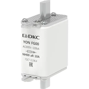 ДКС Предохранитель YON ножевого типа FG00 10А 690V характеристика aR 1FG00-0010-690V-AR DKC ДКС Предохранитель YON ножевого типа FG00 10А 690V характеристика aR 1FG00-0010-690V-AR DKC