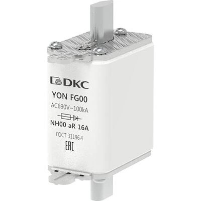 ДКС Предохранитель YON ножевого типа FG00 16А 690V характеристика aR 1FG00-0016-690V-AR DKC ДКС Предохранитель YON ножевого типа FG00 16А 690V характеристика aR 1FG00-0016-690V-AR DKC