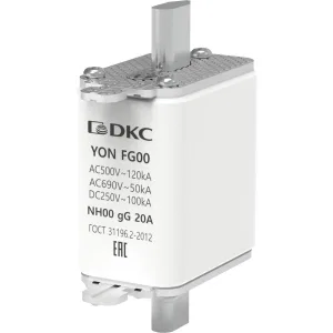 ДКС Предохранитель YON ножевого типа FG00 с одинарной индикацией 20А 1FG00-0020 DKC ДКС Предохранитель YON ножевого типа FG00 с одинарной индикацией 20А 1FG00-0020 DKC
