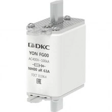 ДКС Предохранитель YON ножевого типа FG00 63А 400V характеристика aR 1FG00-0063-400V-AR DKC
