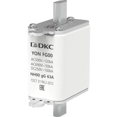 ДКС Предохранитель YON ножевого типа FG00 с одинарной индикацией 63А 1FG00-0063 DKC