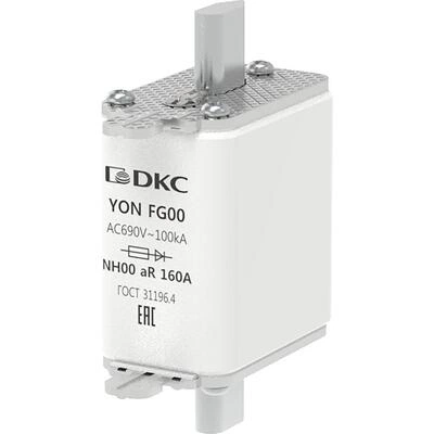 ДКС Предохранитель YON ножевого типа FG00 160А 690V характеристика aR 1FG00-0160-690V-AR DKC ДКС Предохранитель YON ножевого типа FG00 160А 690V характеристика aR 1FG00-0160-690V-AR DKC