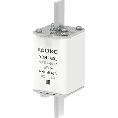 ДКС Предохранитель YON ножевого типа FG1 63А 690V характеристика aR 1FG01-0063-690V-AR DKC ДКС Предохранитель YON ножевого типа FG1 63А 690V характеристика aR 1FG01-0063-690V-AR DKC