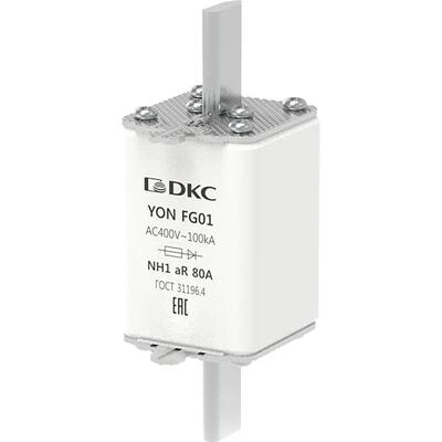 ДКС Предохранитель YON ножевого типа FG1 80А 400V характеристика aR 1FG01-0080-400V-AR DKC ДКС Предохранитель YON ножевого типа FG1 80А 400V характеристика aR 1FG01-0080-400V-AR DKC
