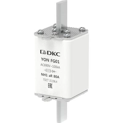 ДКС Предохранитель YON ножевого типа FG1 80А 690V характеристика aR 1FG01-0080-690V-AR DKC ДКС Предохранитель YON ножевого типа FG1 80А 690V характеристика aR 1FG01-0080-690V-AR DKC