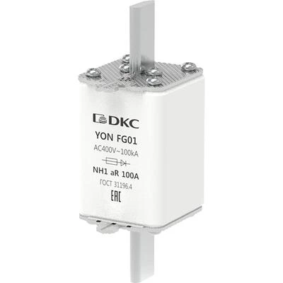 ДКС Предохранитель YON ножевого типа FG1 100А 400V характеристика aR 1FG01-0100-400V-AR DKC