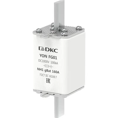 ДКС Предохранитель YON ножевого типа FG1 160А NH1 характеристика gBat 1FG01-0160-GBAT DKC ДКС Предохранитель YON ножевого типа FG1 160А NH1 характеристика gBat 1FG01-0160-GBAT DKC