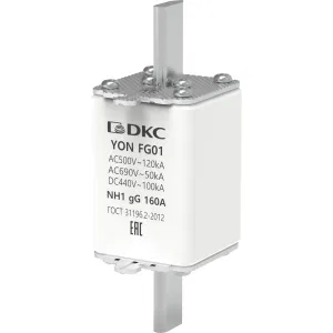 ДКС Предохранитель YON ножевого типа FG1 с одинарной индикацией 160А 1FG01-0160 DKC ДКС Предохранитель YON ножевого типа FG1 с одинарной индикацией 160А 1FG01-0160 DKC