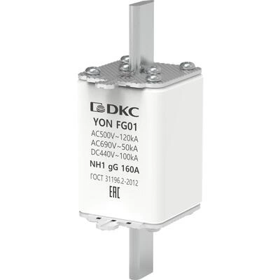 ДКС Предохранитель YON ножевого типа FG1 с одинарной индикацией 160А 1FG01-0160 DKC