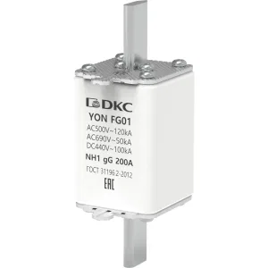 ДКС Предохранитель YON ножевого типа FG1 с одинарной индикацией 200А 1FG01-0200 DKC ДКС Предохранитель YON ножевого типа FG1 с одинарной индикацией 200А 1FG01-0200 DKC