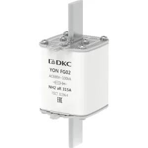 ДКС Предохранитель YON ножевого типа FG2 315А 690V характеристика aR 1FG02-0315-690V-AR DKC ДКС Предохранитель YON ножевого типа FG2 315А 690V характеристика aR 1FG02-0315-690V-AR DKC