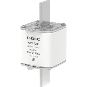ДКС Предохранитель YON ножевого типа FG3 315А 400V характеристика aR 1FG03-0315-400V-AR DKC ДКС Предохранитель YON ножевого типа FG3 315А 400V характеристика aR 1FG03-0315-400V-AR DKC