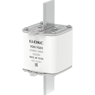 ДКС Предохранитель YON ножевого типа FG3 315А 400V характеристика aR 1FG03-0315-400V-AR DKC
