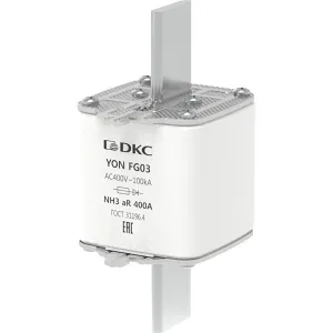 ДКС Предохранитель YON ножевого типа FG3 400А 400V характеристика aR 1FG03-0400-400V-AR DKC ДКС Предохранитель YON ножевого типа FG3 400А 400V характеристика aR 1FG03-0400-400V-AR DKC