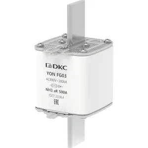 ДКС Предохранитель YON ножевого типа FG3 500А 690V характеристика aR 1FG03-0500-690V-AR DKC ДКС Предохранитель YON ножевого типа FG3 500А 690V характеристика aR 1FG03-0500-690V-AR DKC