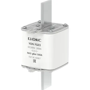 ДКС Предохранитель YON ножевого типа FG3 500А NH3 характеристика gBat 1FG03-0500-GBAT DKC ДКС Предохранитель YON ножевого типа FG3 500А NH3 характеристика gBat 1FG03-0500-GBAT DKC