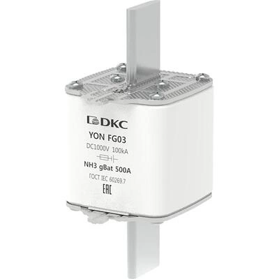 ДКС Предохранитель YON ножевого типа FG3 500А NH3 характеристика gBat 1FG03-0500-GBAT DKC ДКС Предохранитель YON ножевого типа FG3 500А NH3 характеристика gBat 1FG03-0500-GBAT DKC