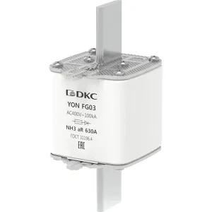 ДКС Предохранитель YON ножевого типа FG3 630А 400V характеристика aR 1FG03-0630-400V-AR DKC ДКС Предохранитель YON ножевого типа FG3 630А 400V характеристика aR 1FG03-0630-400V-AR DKC