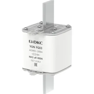ДКС Предохранитель YON ножевого типа FG3 800А 690V характеристика aR 1FG03-0800-690V-AR DKC ДКС Предохранитель YON ножевого типа FG3 800А 690V характеристика aR 1FG03-0800-690V-AR DKC