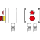 ДКС Взрывозащищенный пост управления из полиэстера CPE-P-03-(1xLR(250)-1xP3E(11))-2xKA2MHK(C)1Ex d e IIC Т5 Gb / Ex tb IIIC T95°C Db IP66/КЗ 2231.031.22.11K DKC