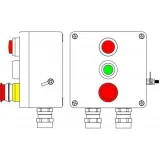 ДКС Взрывозащищенный пост управления из полиэстера CPE-Р-05-(1xLR(250)-P1G(11)-1xP3E(11))-2xAASBMB(C)1Ex d e IIC T6 Gb / Ex tb IIIC T80°C DbIP66/КЗ/ШЗ 2231.051.19.00W DKC
