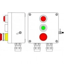 ДКС Взрывозащищенный пост управления из полиэстера CPE-Р-05-(1xLR(250)-P1G(11)-1xP3E(11))-2xAASBMB(C)1Ex d e IIC T6 Gb / Ex tb IIIC T80°C DbIP66/КЗ/ШЗ 2231.051.19.00W DKC