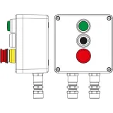 ДКС Взрывозащищенный пост управления из полиэстера CPE-P-03-(1xLR(250)-P1G(11)-1xP3E(11))-2xKA2MHK(C)1Ex d e IIC Т5 Gb / Ex tb IIIC T95°C Db IP66/КЗ 2231.051.22.11L DKC