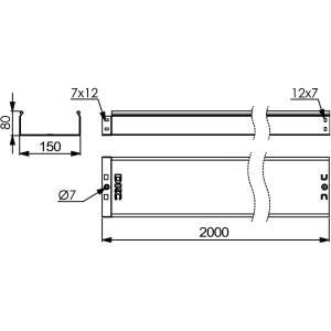 ДКС Лоток 150х80 L2000, горячеоцинкованный 35053HDZ DKC ДКС Лоток 150х80 L2000, горячеоцинкованный 35053HDZ DKC