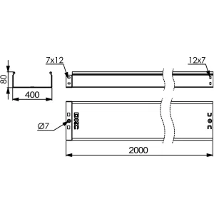 ДКС Лоток 400х80 L 2000, нержавеющий 35056INOX DKC ДКС Лоток 400х80 L 2000, нержавеющий 35056INOX DKC