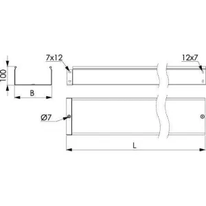 ДКС Лоток 300х100 L3000 толщина 1,0 мм 3510410 DKC ДКС Лоток 300х100 L3000 толщина 1,0 мм 3510410 DKC
