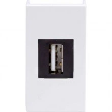 ДКС USB 2.0 розетка, Viva, белая, 1 мод. 42018 DKC