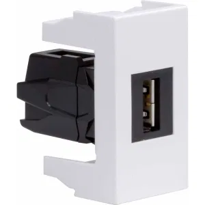 ДКС USB 2.0 розетка, Viva, белая, 1 мод. 42018 DKC ДКС USB 2.0 розетка, Viva, белая, 1 мод. 42018 DKC